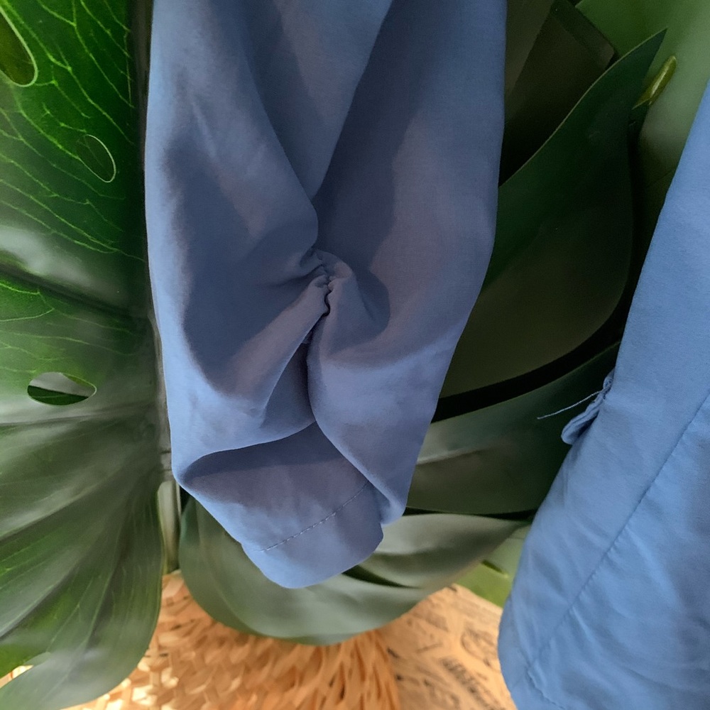 Wet seal ruched blue blazer top SZ small - Picture 7 of 7